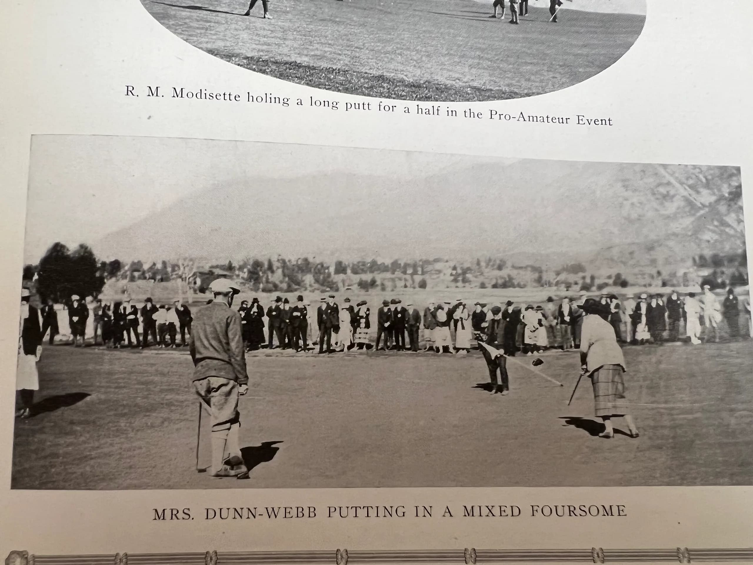 Looking West across the course in the 1920s with the clubhouse in the distance