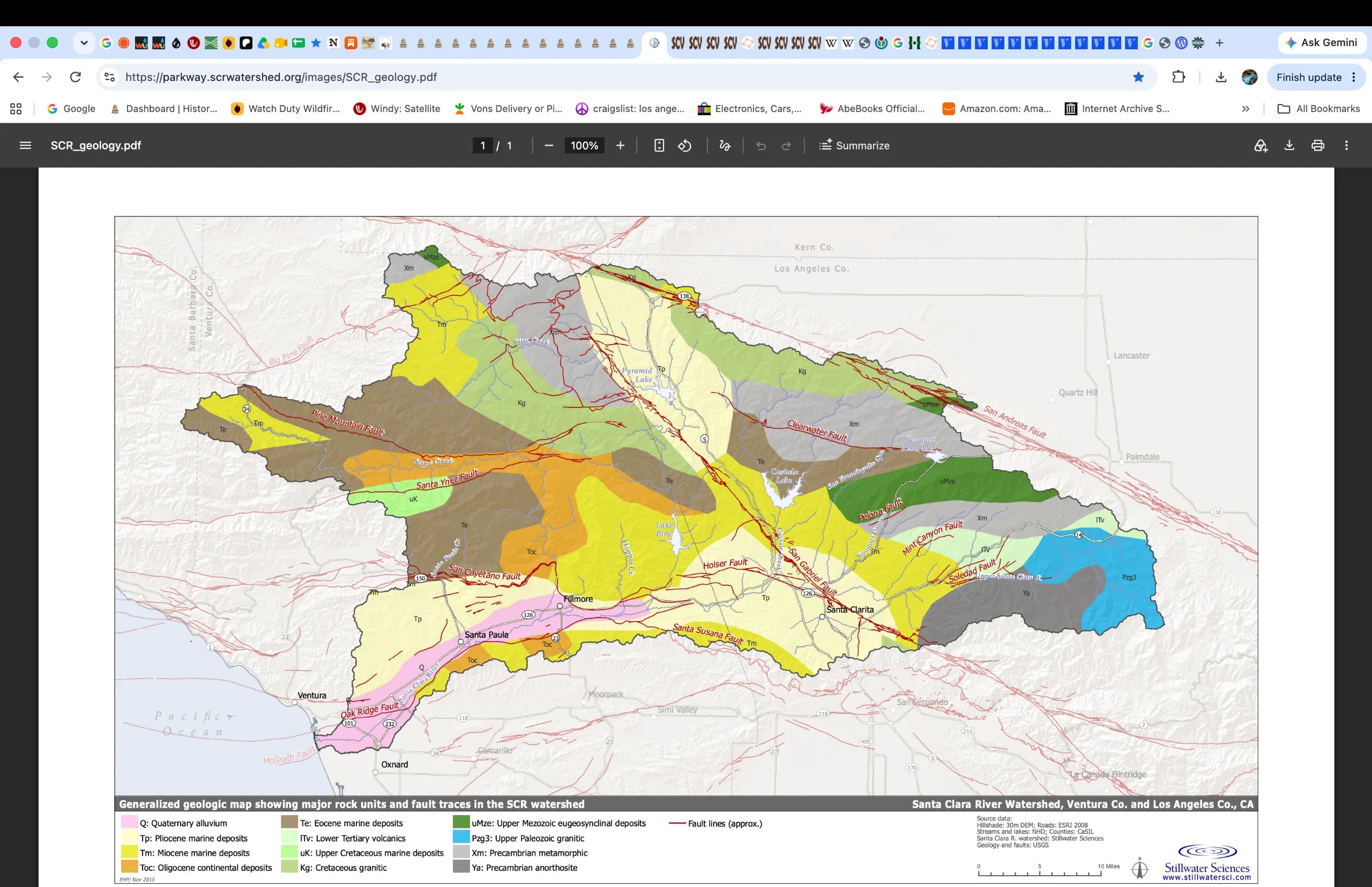 Geology of the Santa Clara valley its watershed