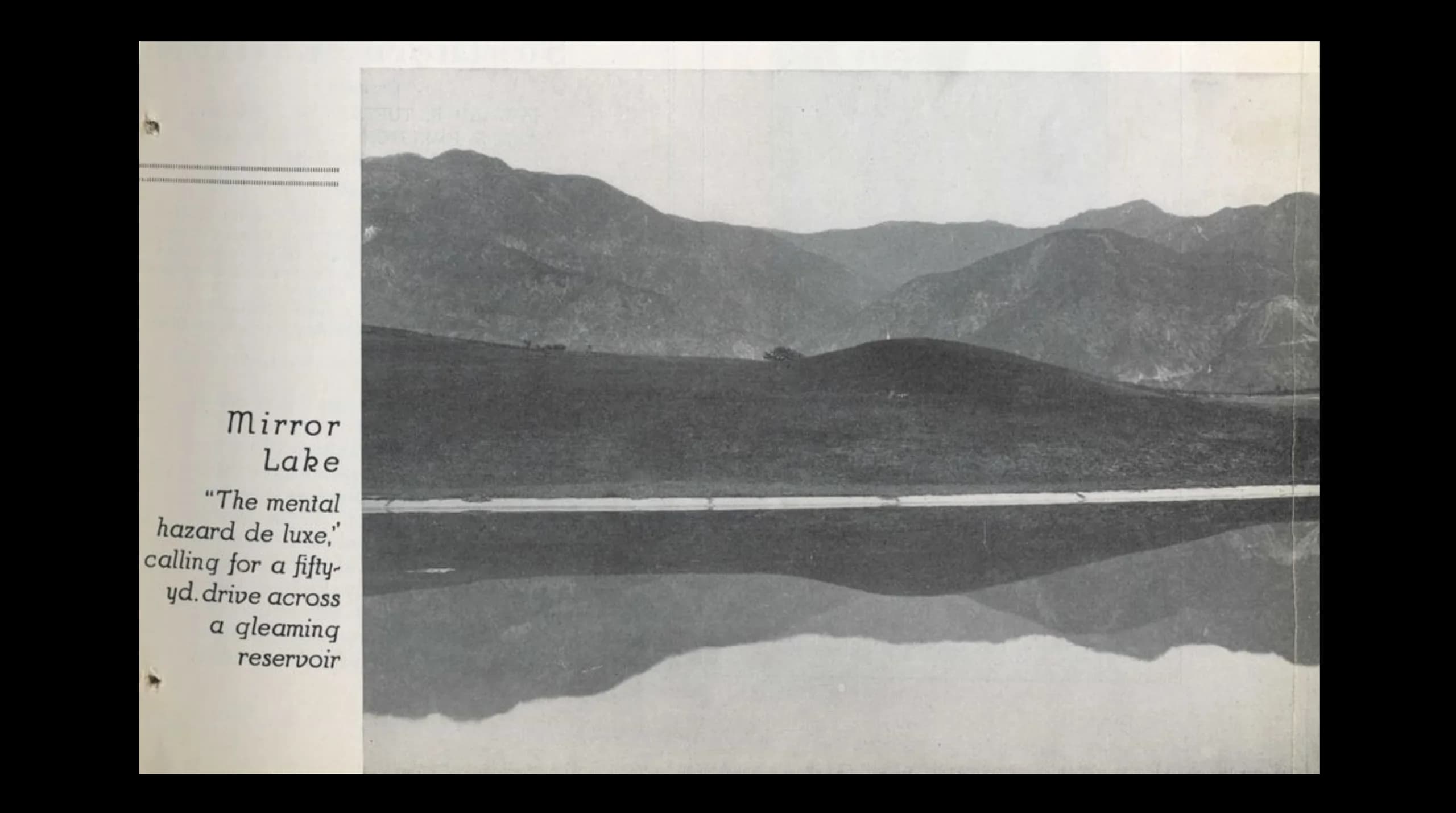 1925 Mirror Lake Reservoir Hole