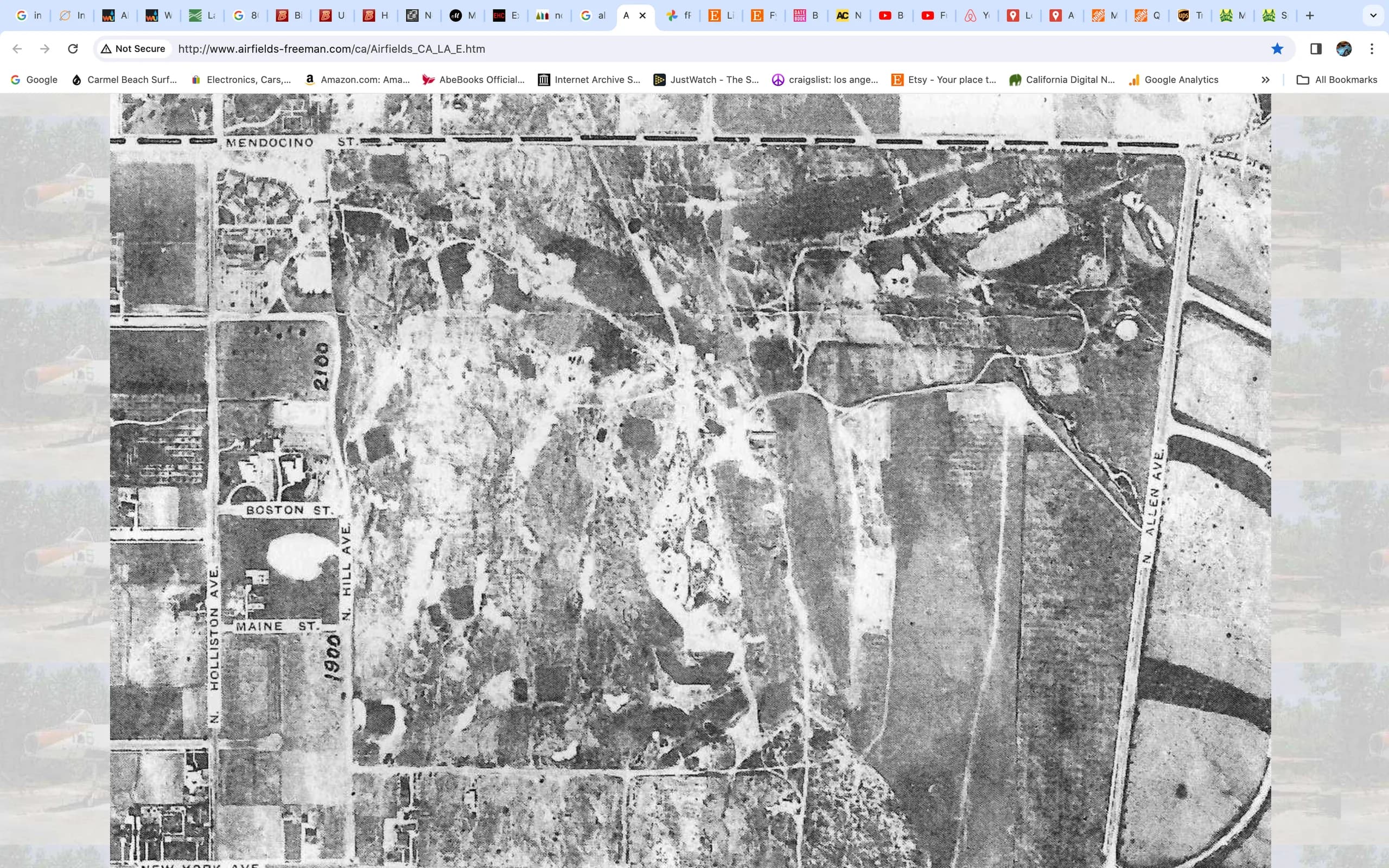 1920's Aerial Altadena Golf Course