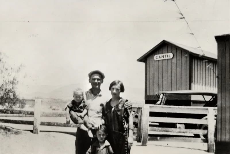 Tony Harnischfeger and Family in Cantil